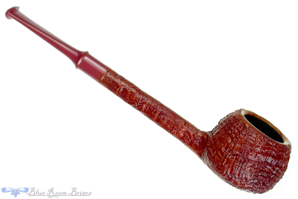 Blue Room Briars is proud to present this Nate King Pipe 1092 Natural Ring Blast Long Shank Tomato
