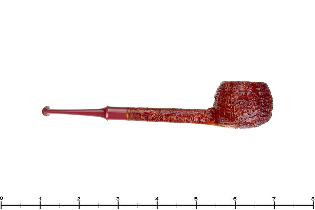 Blue Room Briars is proud to present this Nate King Pipe 1092 Natural Ring Blast Long Shank Tomato