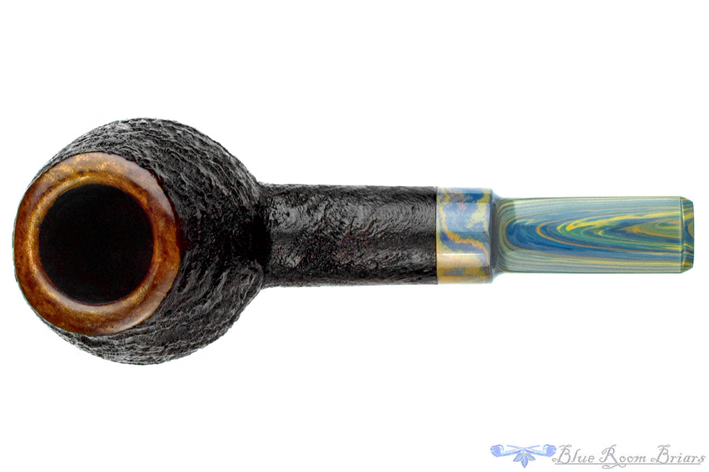 Blue Room Briars is proud to present this Joe Hinkle Pipe 26DG Sandblast Apple Sitter