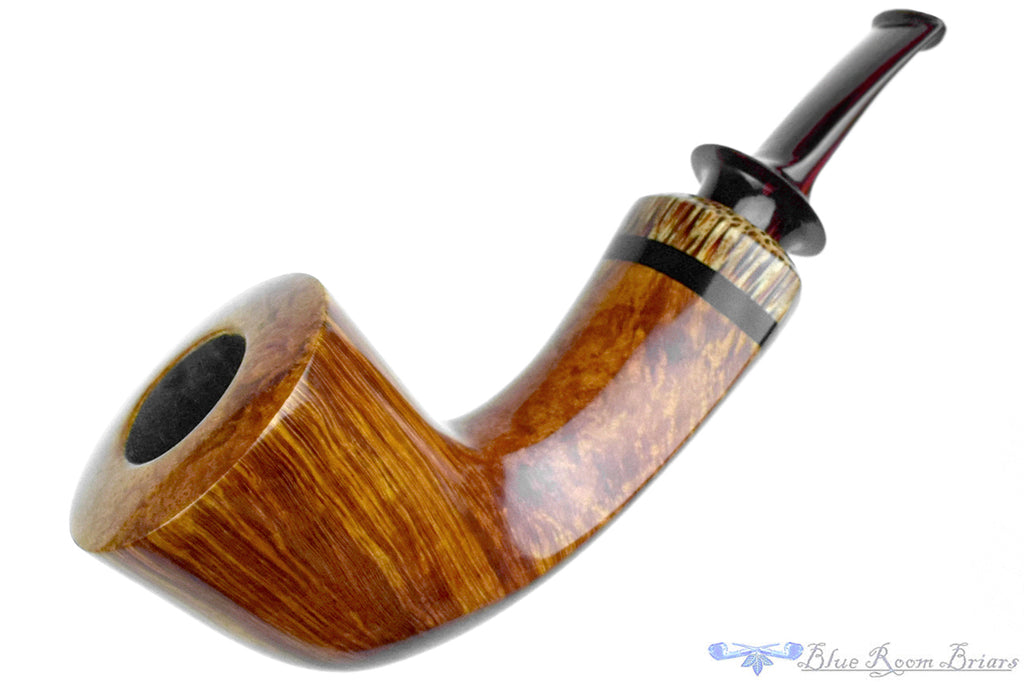 Bonsai Pipes By Tobias Höse Bent Dublin with Teardrop Shank and Red Palm