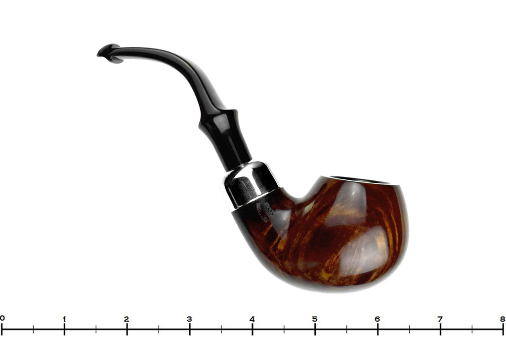 Blue Room Briars is proud to present this Peterson System Standard 302 Bent Apple with Nickel and P-Lip Estate Pipe