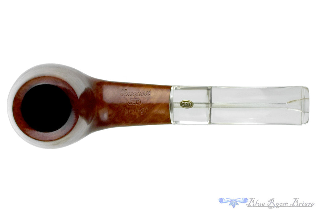 Blue Room Briars is proud to present this GBD Conquest Prestige 9660 (Pre-Cadogan) Bent Brandy with Oval Shank and Perspex Estate Pipe