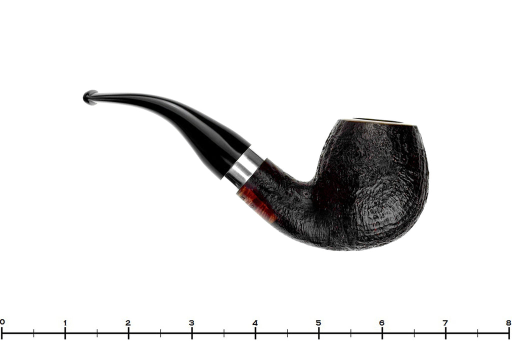 Blue Room Briars is proud to present this Stanwell Danish Design Sterling 185 Bent Sandblast Apple (9mm Filter) with Silver Estate Pipe