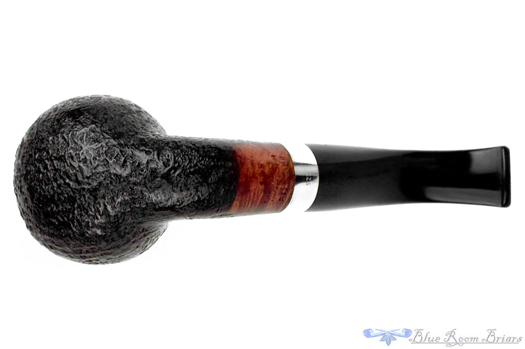 Blue Room Briars is proud to present this Stanwell Danish Design Sterling 185 Bent Sandblast Apple (9mm Filter) with Silver Estate Pipe