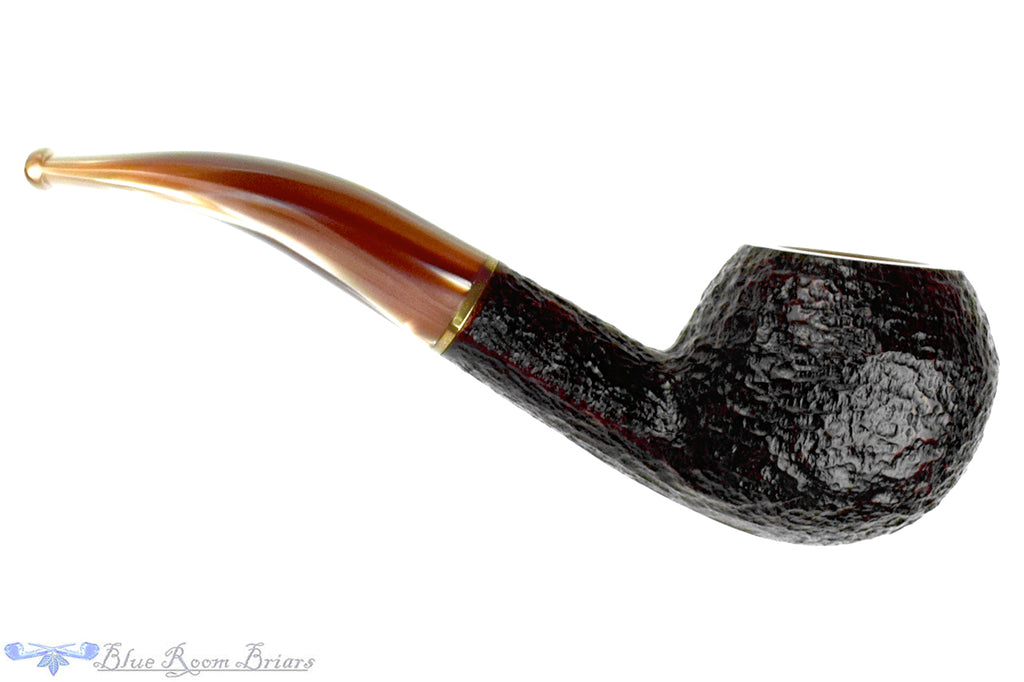 Savinelli Limited Edition The Friday Pipe Bent Rusticated Rhodesian (6mm Filter) with Brass UNSMOKED Estate Pipe