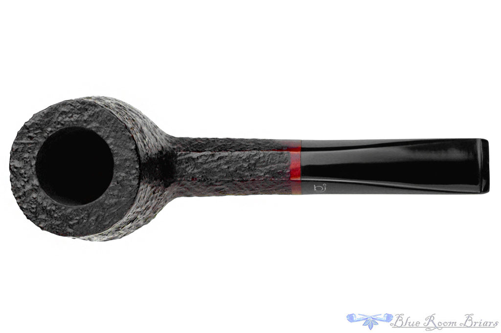 Blue Room Briars is proud to present this Bjarne Handmade Sandblast Panel Shank Pot (9mm Filter) Sitter Estate Pipe
