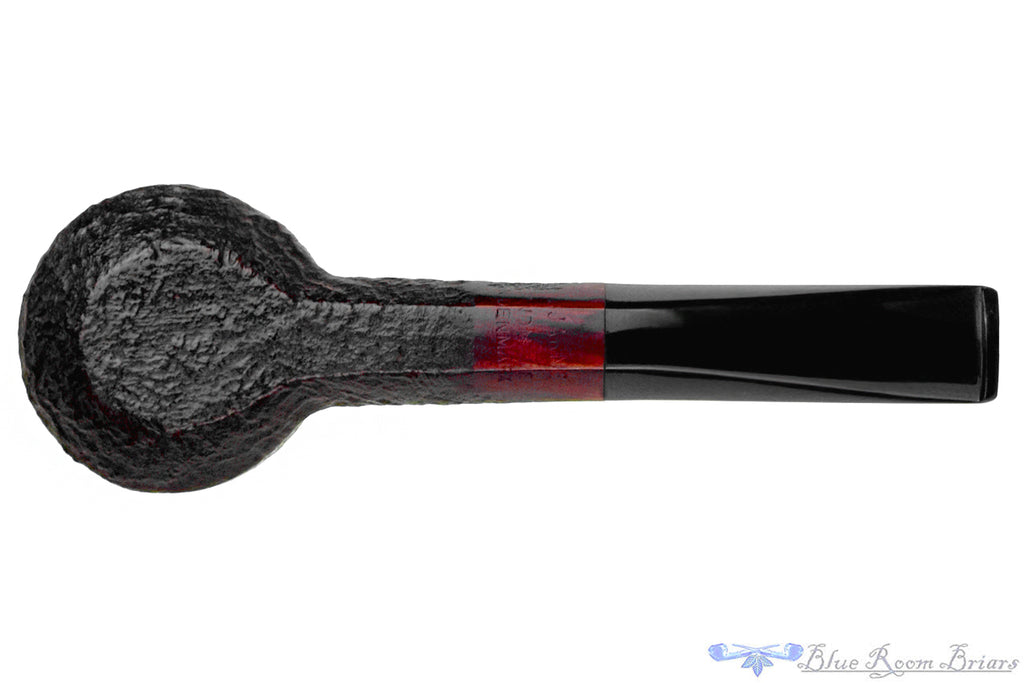 Blue Room Briars is proud to present this Bjarne Handmade Sandblast Panel Shank Pot (9mm Filter) Sitter Estate Pipe