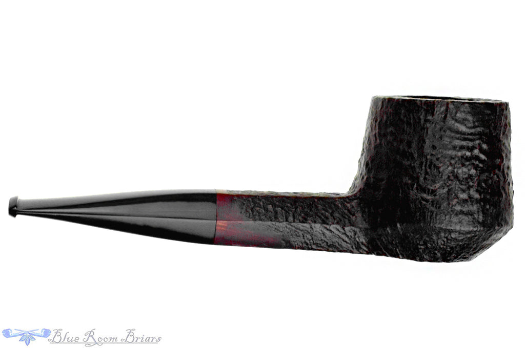 Blue Room Briars is proud to present this Bjarne Handmade Sandblast Panel Shank Pot (9mm Filter) Sitter Estate Pipe