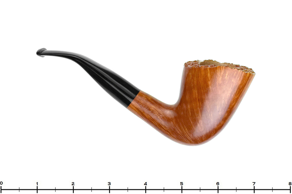 Blue Room Briars is proud to present this Mario Gasparini Handmade Bent Dublin Freehand (9mm Filter with Adapter) with Plateau UNSMOKED Estate Pipe