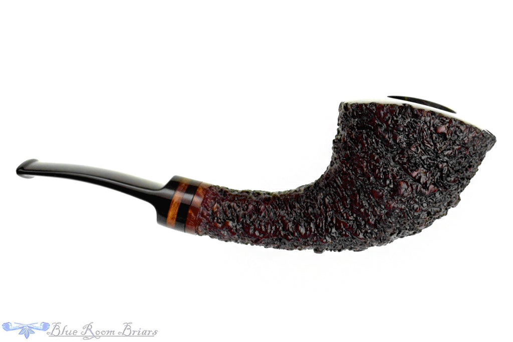 Blue Room Briars is proud to present this Fritz Becker Rusticated Horn with Briar Estate Pipe