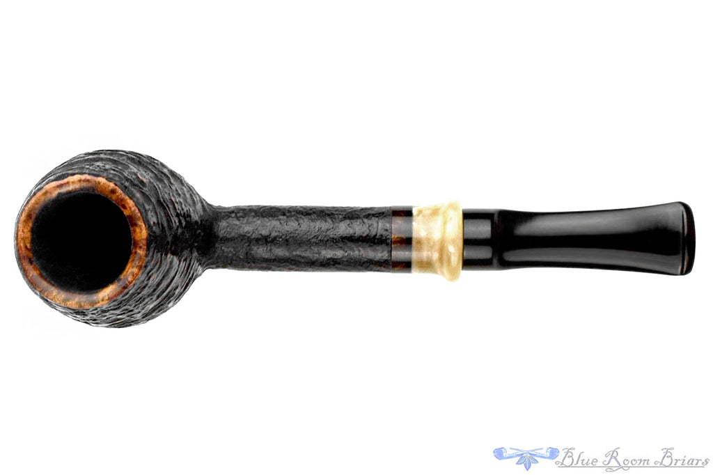 Nils Frederiksen Pipe A Sandblast Billiard with Musk Ox and Custom Brass and Brazilian Rosewood Tamper