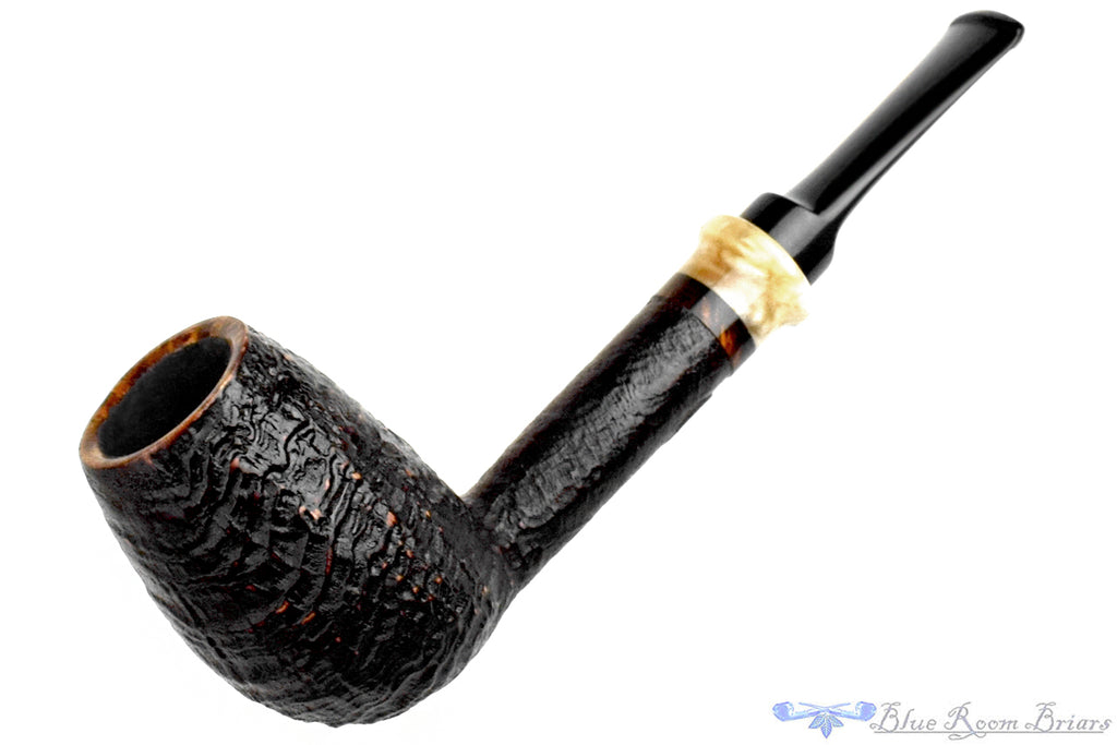 Nils Frederiksen Pipe A Sandblast Billiard with Musk Ox and Custom Brass and Brazilian Rosewood Tamper