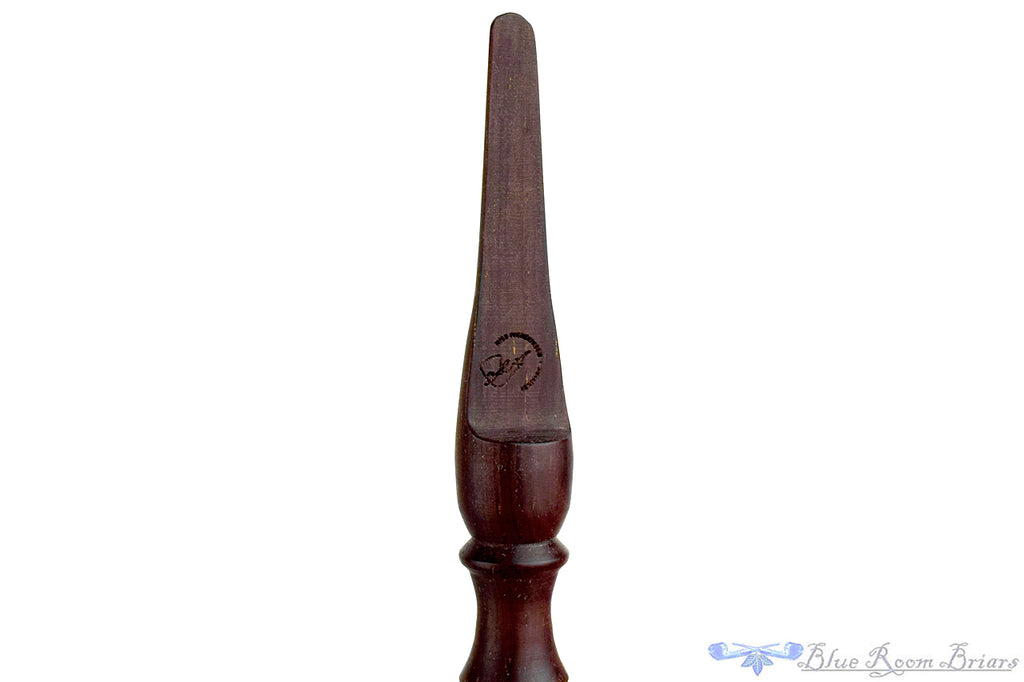 Nils Frederiksen Pipe A Sandblast Billiard with Musk Ox and Custom Brass and Brazilian Rosewood Tamper