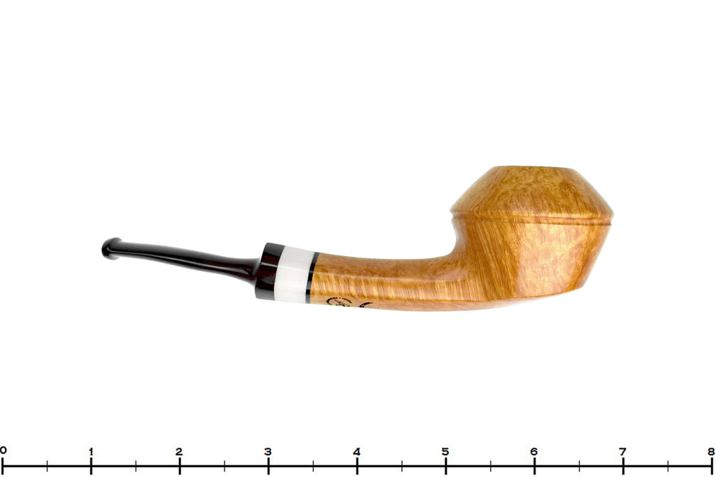 Blue Room Briars is proud to present this Nils Frederiksen Pipe Shooting Star Bent Bulldog with Brindle Forked Stem and Ivorite with Custom Boxwood and Brass Tamper