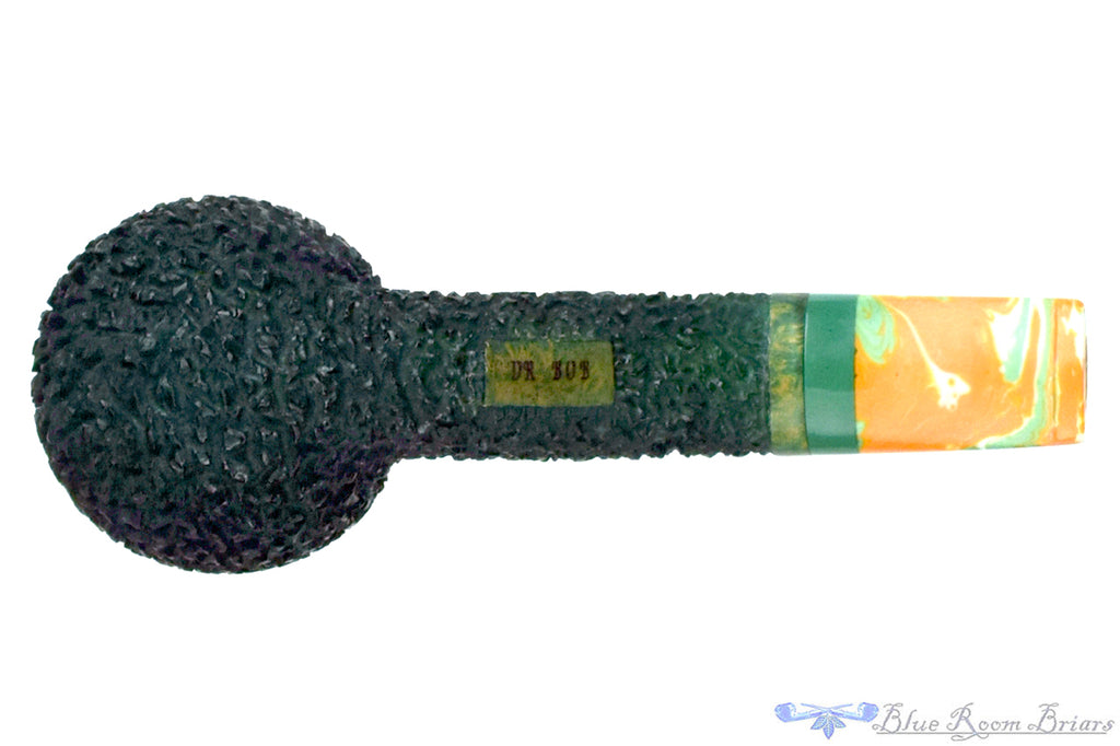 Blue Room Briars is proud to present this Dr. Bob Pipe Green Rusticated Hawkbill with Acrylic