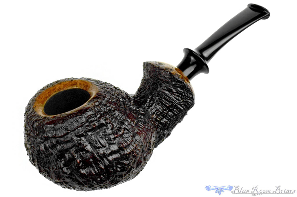 Nate King Pipe 1155 Chocolate Ring Blast Swoopy Tomato with Military Mount