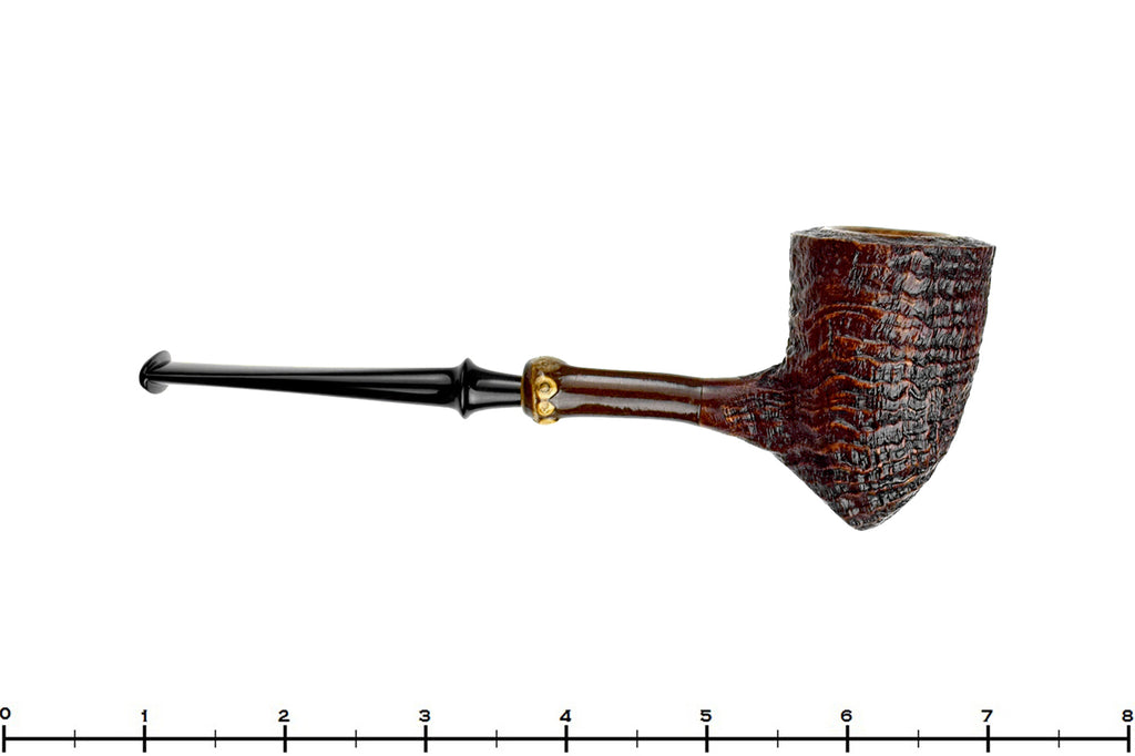 Blue Room Briars is proud to present this Nate King Pipe 1142 Contrast Ring Blast Dan Dublin with Dark Bamboo