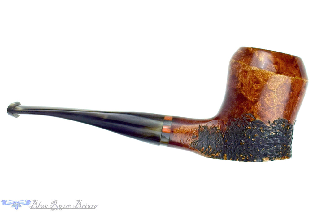Blue Room Briars is proud to present this Ranz Freehand Pipe Partial Carved Poker Sitter with Acrylic