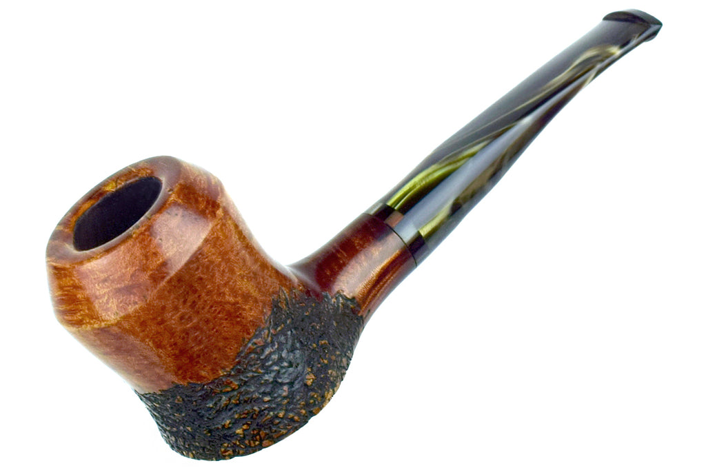Blue Room Briars is proud to present this Ranz Freehand Pipe Partial Carved Poker Sitter with Acrylic