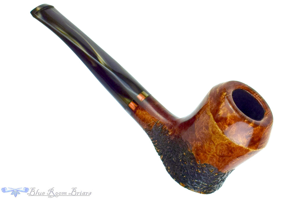 Blue Room Briars is proud to present this Ranz Freehand Pipe Partial Carved Poker Sitter with Acrylic