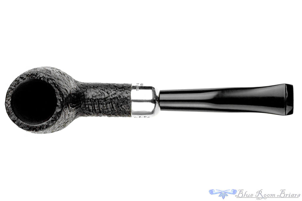 Blue Room Briars is proud to present this Peterson C.A.P.S. 2002 Pipe Of The Year Sandblast Tall Billiard with Silver and Military Mount Estate Pipe