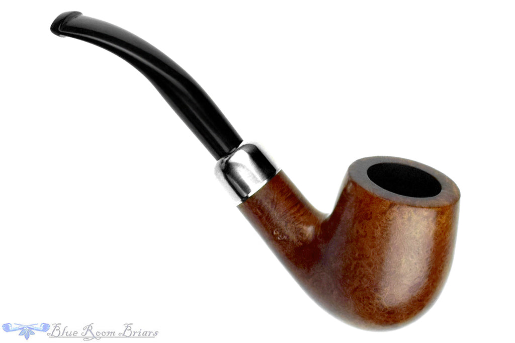 Blue Room Briars is proud to present this K&P Irishmade 69 Bent Billiard with Nickel and Military Mount Estate Pipe