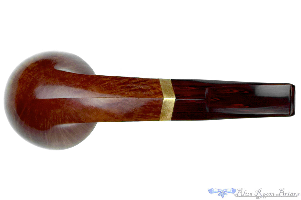 Stanwell Bent Bulldog (9mm Filter with Adapter) with Brass and Brindle Estate Pipe