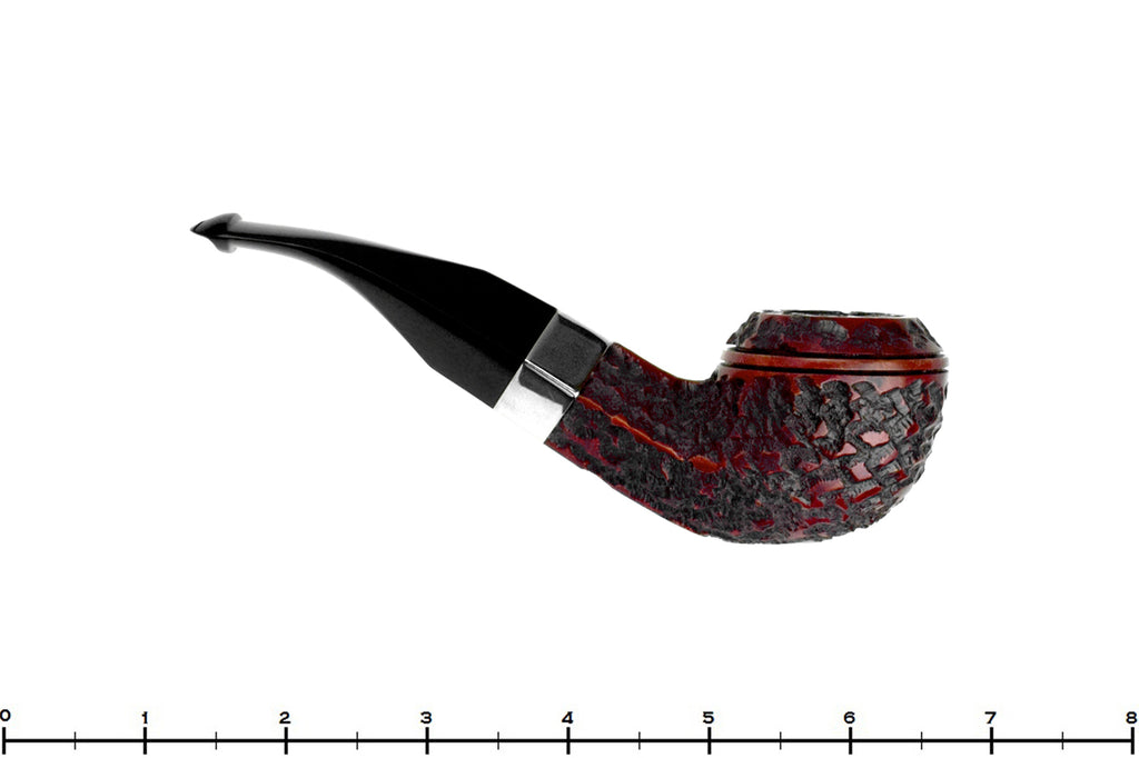 Blue Room Briars is proud to present this Peterson Donegal Rocky 80S Bent Rusticated Bulldog with Nickel and P-Lip UNSMOKED Estate Pipe
