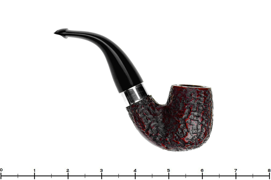 Blue Room Briars is proud to present this Peterson Donegal Rocky X220 Bent Rusticated Billiard with Nickel and P-Lip UNSMOKED Estate Pipe