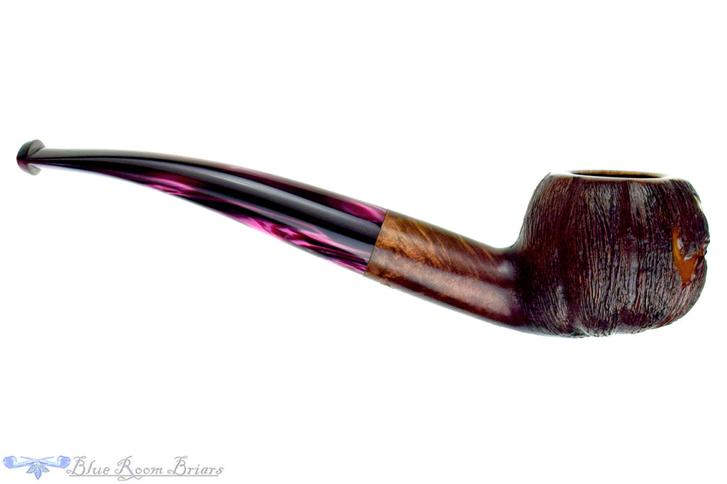 Blue Room Briars is proud to present this Blue Room Briars Pipe 2026 Halloween Bent Carved Glow in the Dark Jack-O'-Lantern