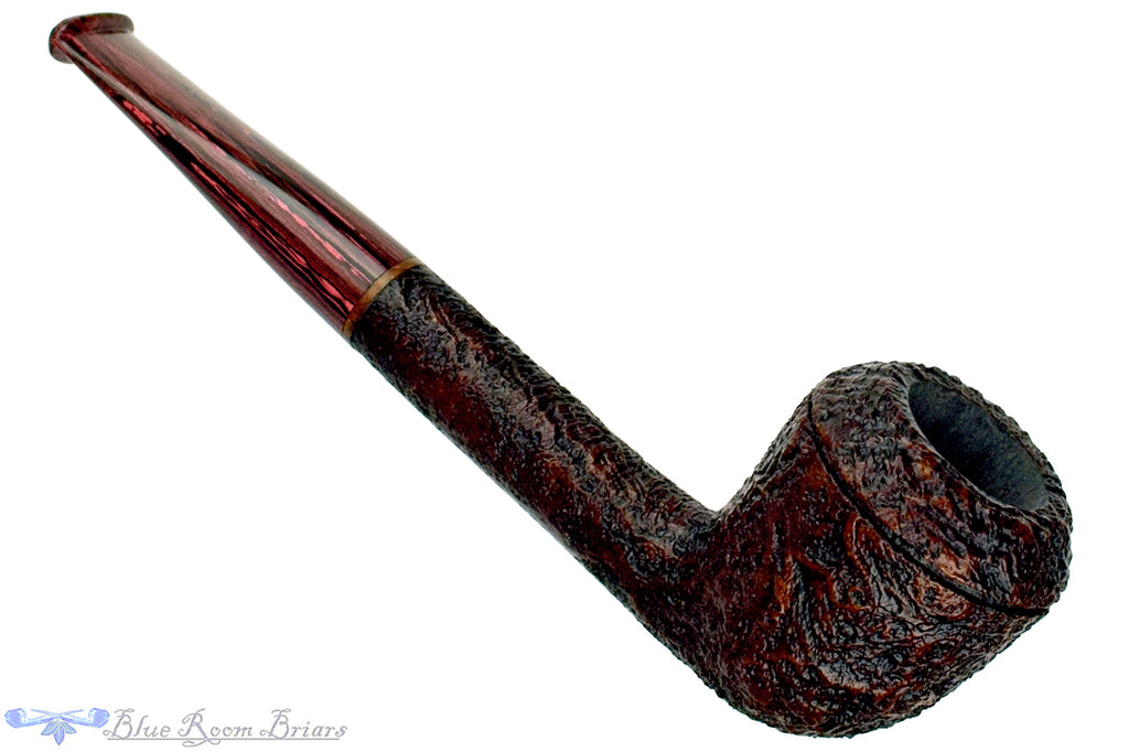 Blue Room Briars is proud to present this Bill Shalosky Pipe 672 Sandblast Rhodesian with Brindle