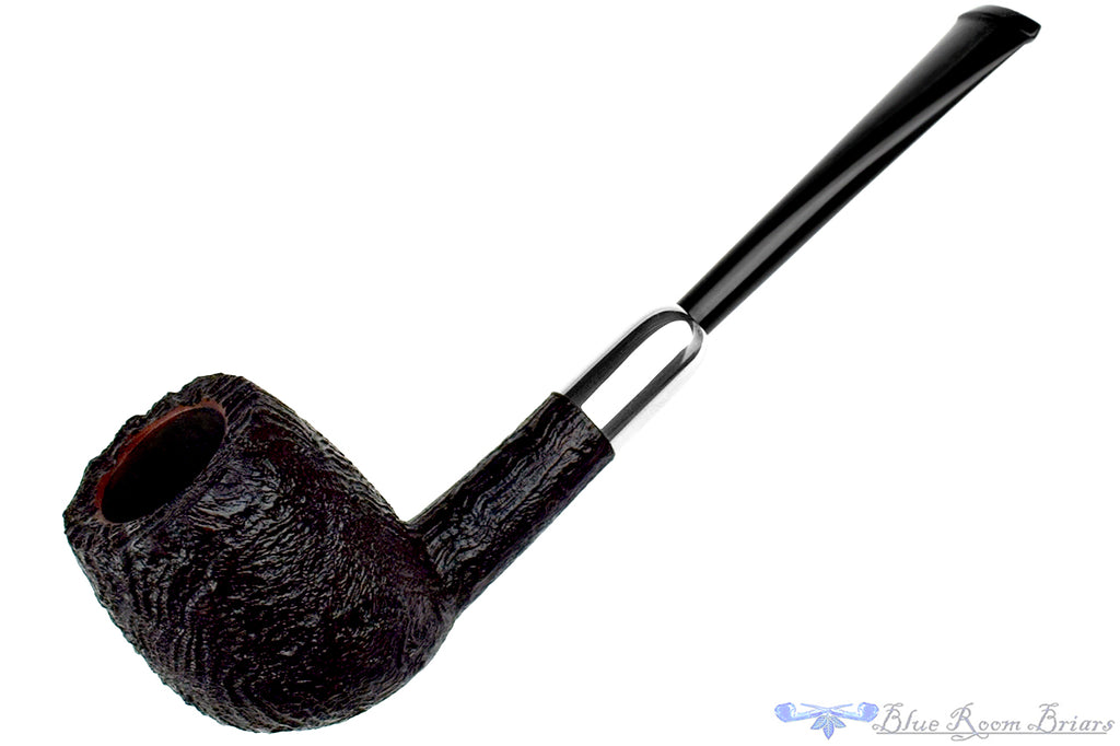 Yorgos Mitakidis Pipe 1325 Sandblast Strawberry Wood Billiard with Silver and Military Mount