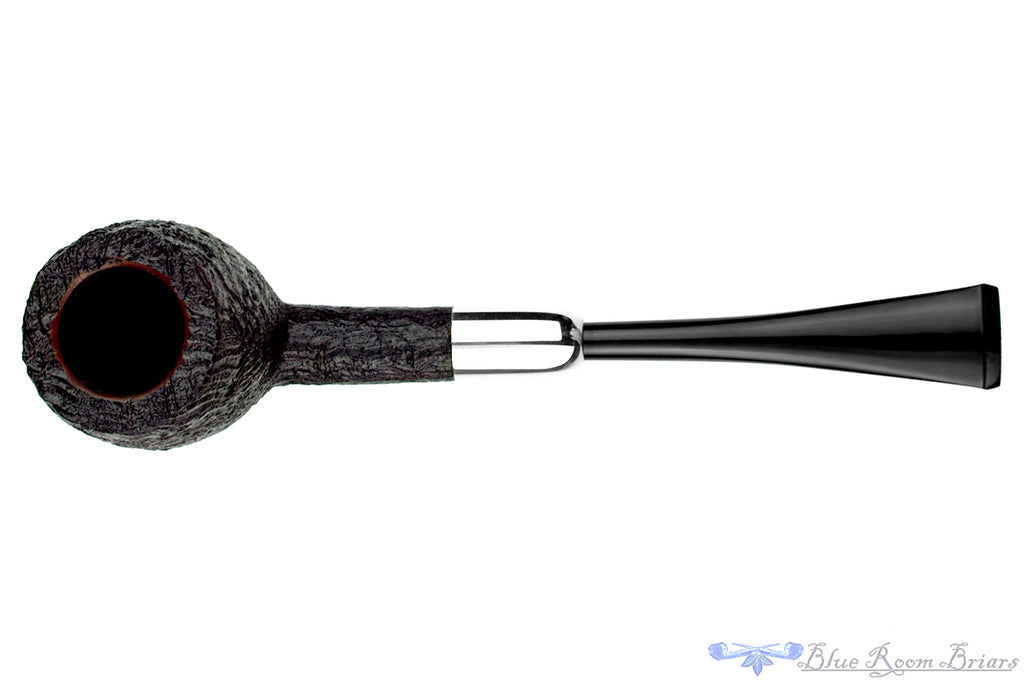Yorgos Mitakidis Pipe 1325 Sandblast Strawberry Wood Billiard with Silver and Military Mount