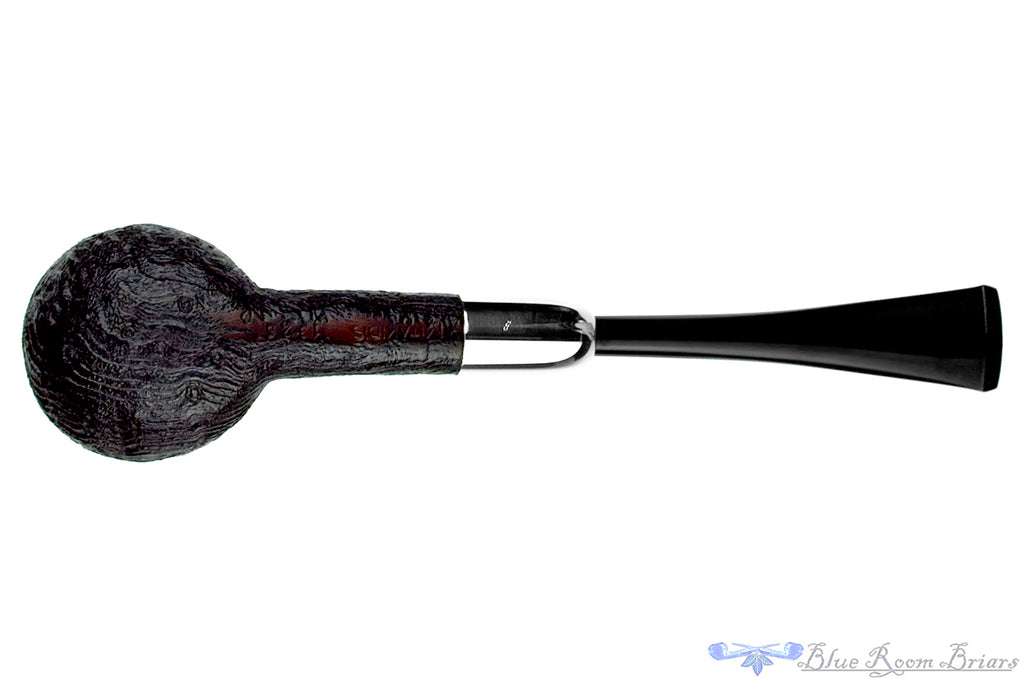 Yorgos Mitakidis Pipe 1325 Sandblast Strawberry Wood Billiard with Silver and Military Mount