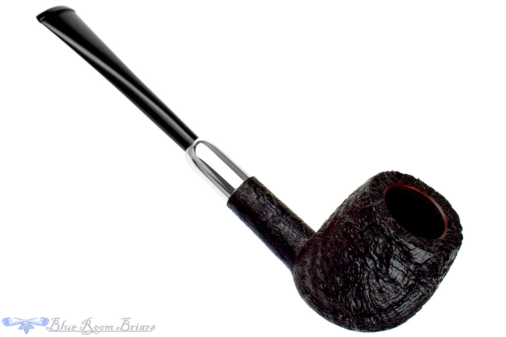 Yorgos Mitakidis Pipe 1325 Sandblast Strawberry Wood Billiard with Silver and Military Mount