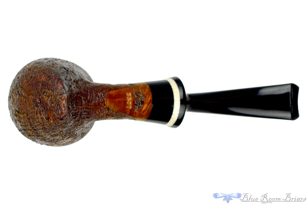 Blue Room Briars is proud to present this Russ Cook Pipe 2307 Sandblast Pickaxe with Ivorite