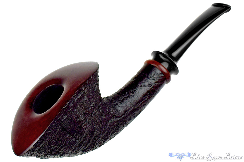Blue Room Briars is proud to present this Jesse Jones Pipe 6325 Bent Sandblast Fan Dublin with Bloodwood
