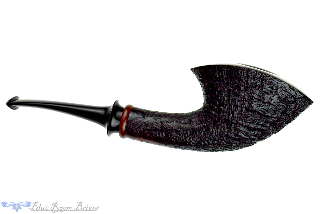 Blue Room Briars is proud to present this Jesse Jones Pipe 6325 Bent Sandblast Fan Dublin with Bloodwood