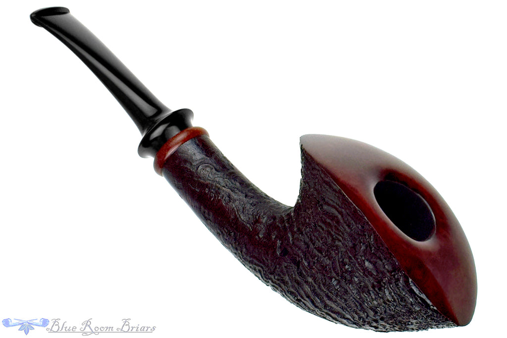 Blue Room Briars is proud to present this Jesse Jones Pipe 6325 Bent Sandblast Fan Dublin with Bloodwood