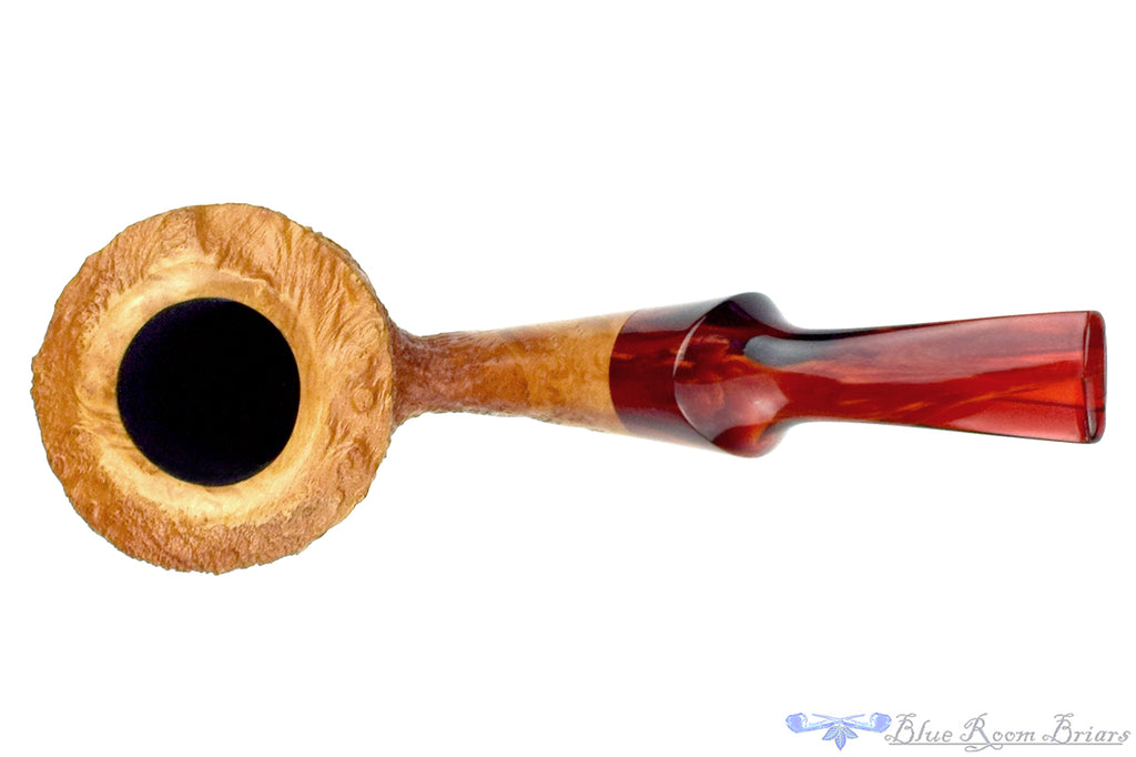 Blue Room Briars is proud to present this Nate King Pipe 1020 Bent Ring Blast Cherrywood Dublin Sitter with Resin Stem and Plateau
