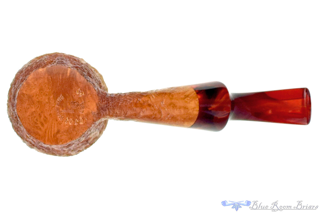 Blue Room Briars is proud to present this Nate King Pipe 1020 Bent Ring Blast Cherrywood Dublin Sitter with Resin Stem and Plateau
