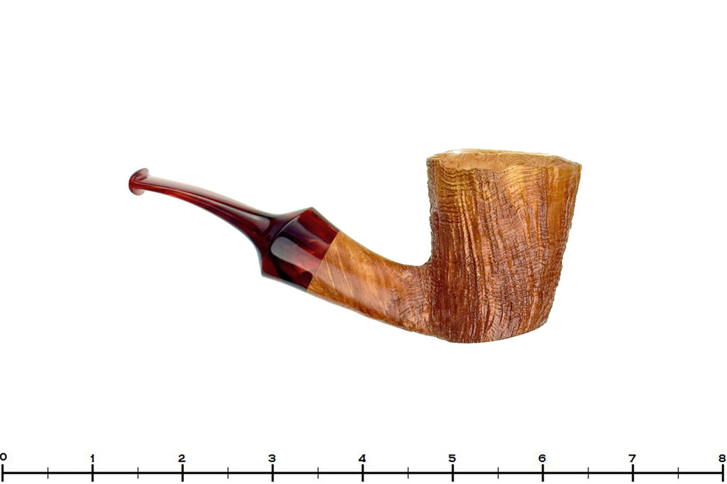 Blue Room Briars is proud to present this Nate King Pipe 1020 Bent Ring Blast Cherrywood Dublin Sitter with Resin Stem and Plateau