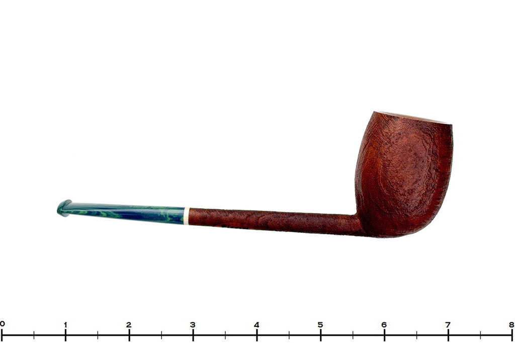 Blue Room Briars is proud to present this Scottie Piersel Pipe "Scottie" Sandblast Billiard with Brindle and Ivorite