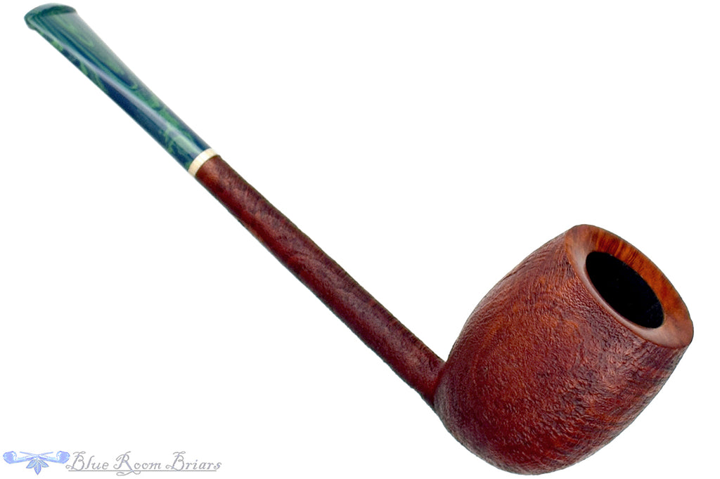 Blue Room Briars is proud to present this Scottie Piersel Pipe "Scottie" Sandblast Billiard with Brindle and Ivorite