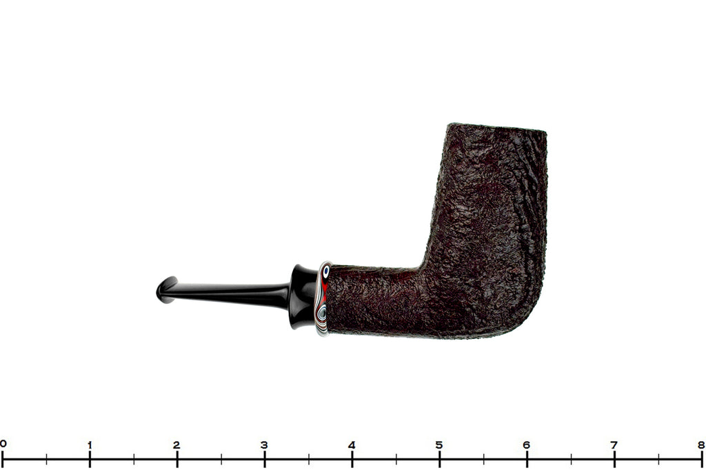 Blue Room Briars is proud to present this Bill Shalosky Pipe 696 Sandblast Brow Burner with Fordite