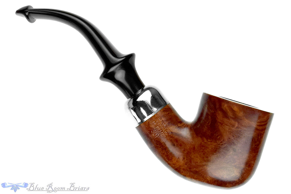 Blue Room Briars is proud to present this Peterson System Standard 301 Bent Pot with Nickel and P-Lip Estate Pipe