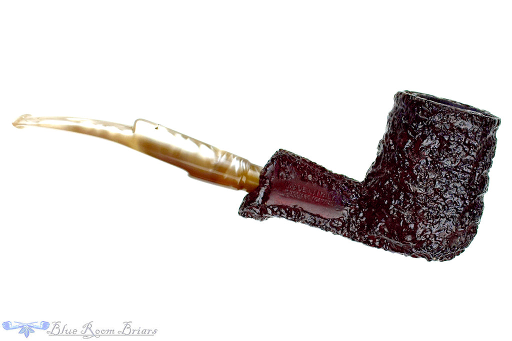 Blue Room Briars is proud to present this Caminetto Business 102 Bent Rusticated Billiard Estate Pipe