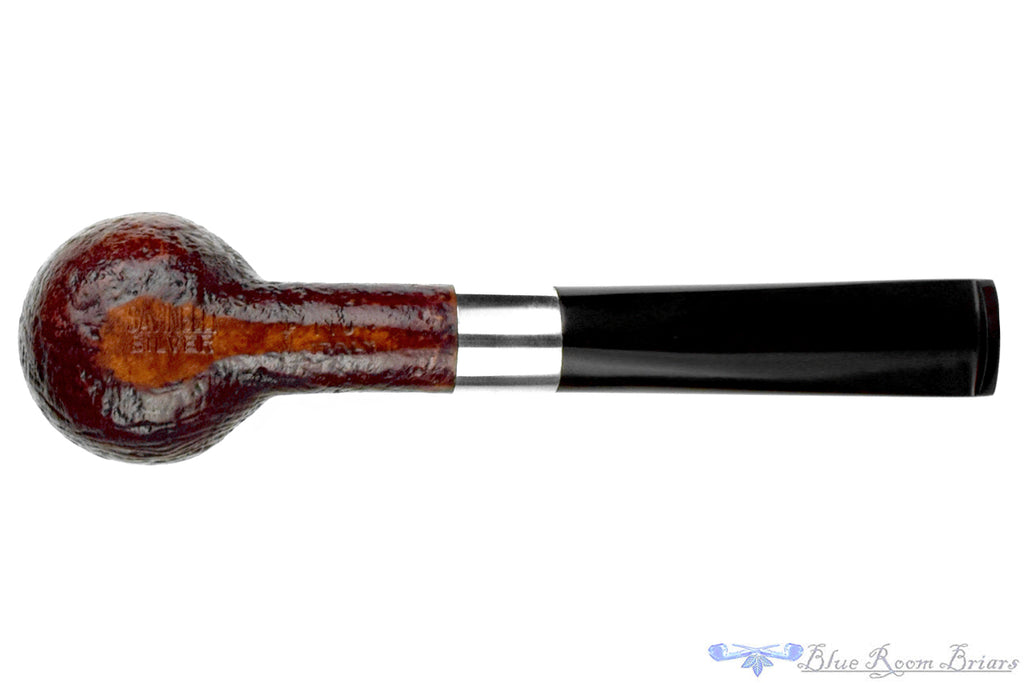 Blue Room Briars is proud to present this Savinelli Silver 110 Sandblast Billiard Sitter with Silver Estate Pipe with BRB Replacement Stem