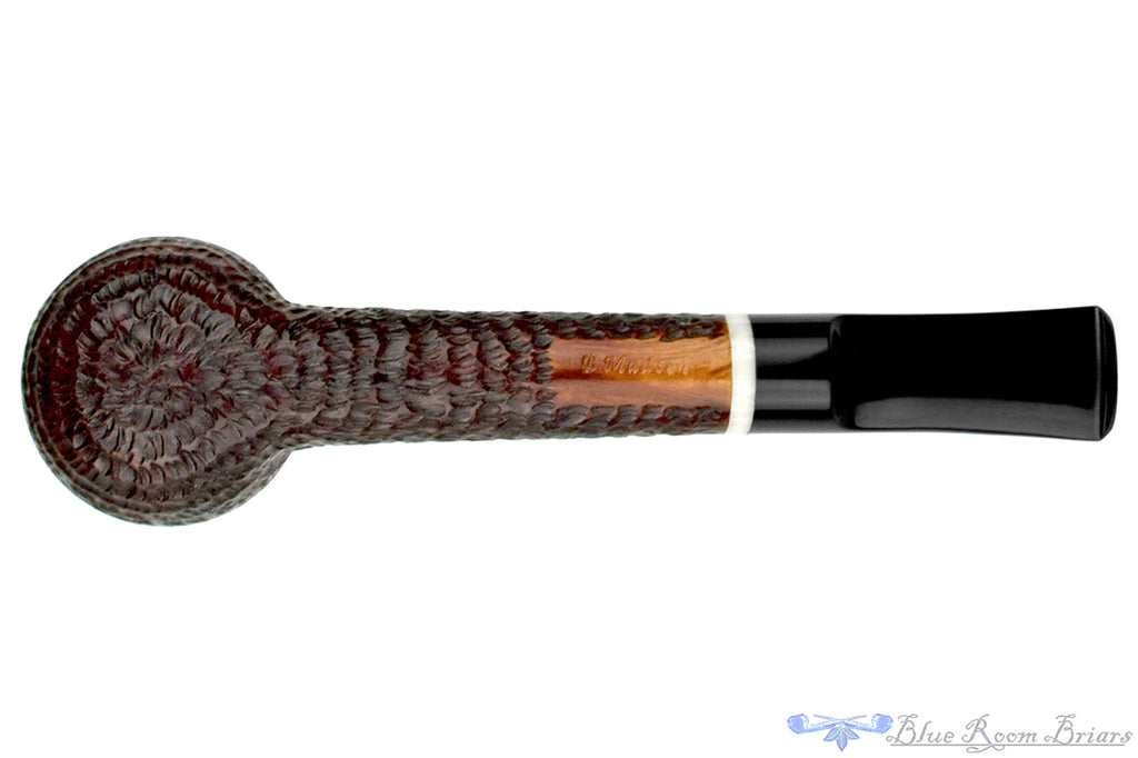 Blue Room Briars is proud to present this Brian Madsen Pipe Rusticated Lovat with Ivorite