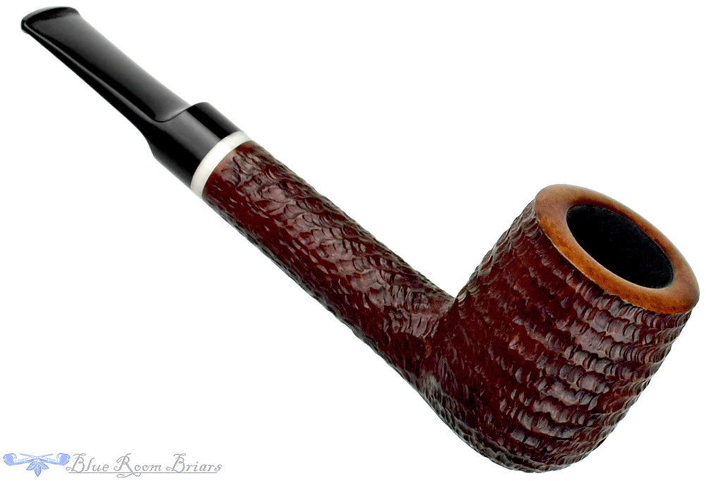 Blue Room Briars is proud to present this Brian Madsen Pipe Rusticated Lovat with Ivorite
